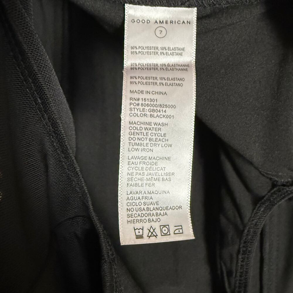 Good American Mesh Mix Corset Thong Straight Neck Black Bodysuit Plus Size 4XL - Picture 8 of 8